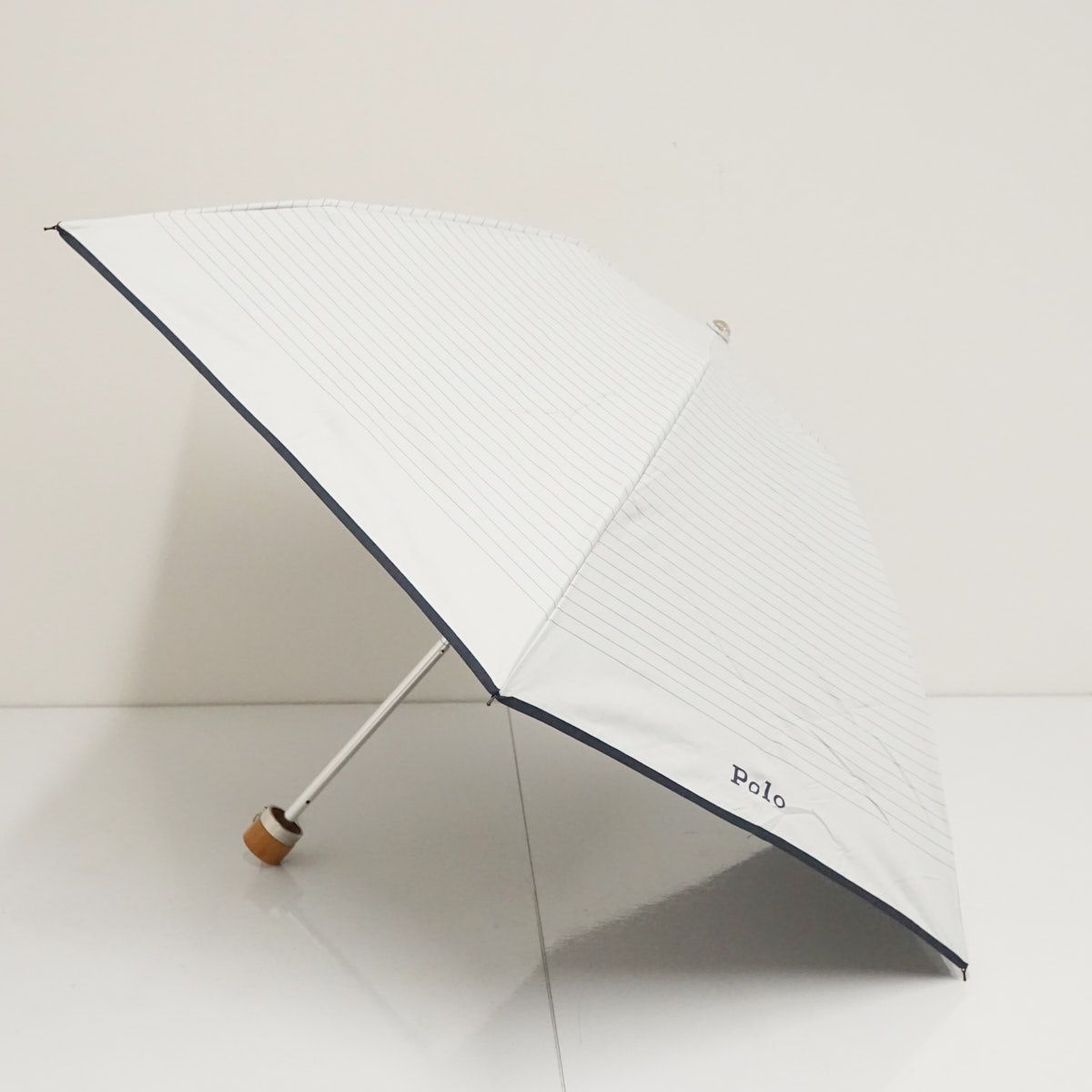【未使用品】ポロラルフローレン ドット 晴雨兼用 折り畳み傘 ベージュ 50cm POLO RALPH LAUREN 折りたたみ日傘 ポロラルフローレン USED品
