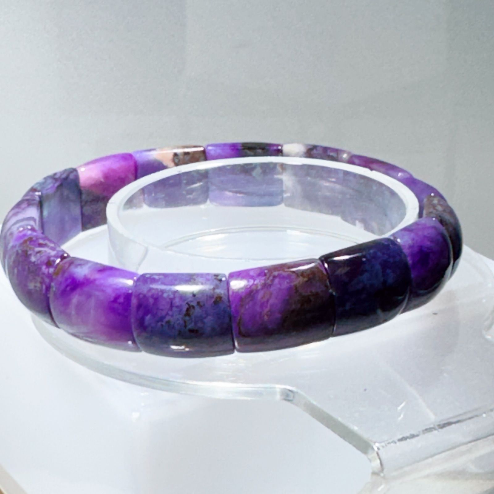 天然スギライトブレスレット杉石ブレスレットバングルNO25-2377 3A