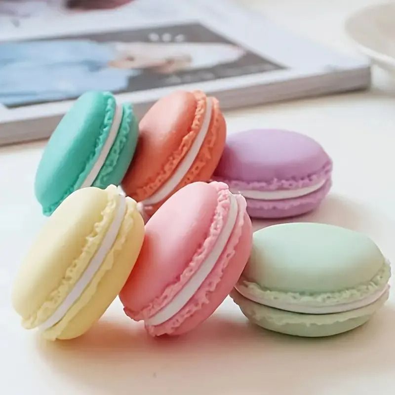 ミニマカロンケース 6PCS 可愛い ミニマカロン デザイン ジュエリー 