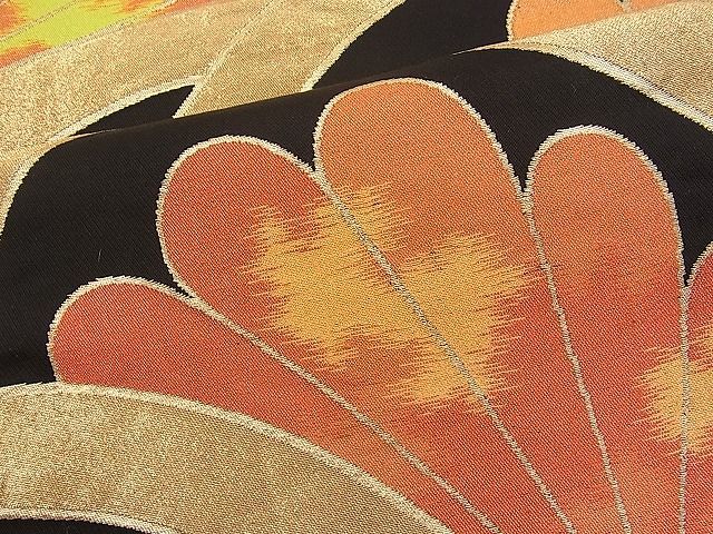 平和屋着物◎六通柄袋帯 箔散らし 金糸 正絹 逸品 未使用 CAAT5088ft