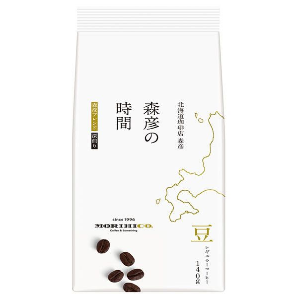 AGF 森彦の時間 豆 森彦ブレンド 140g袋×12袋入× 2ケース ｜ レギュラーコーヒー 嗜好品 珈琲 豆