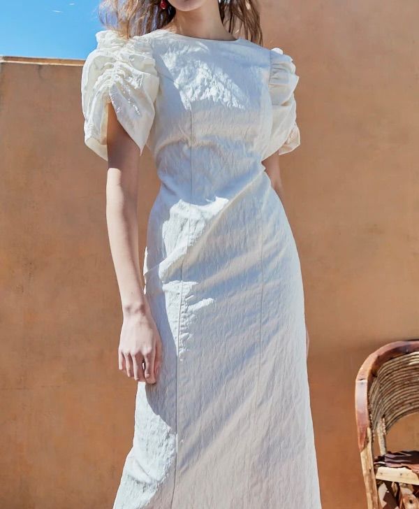 Estella.K エステラケー Butterfly Jacquard Midi Dress