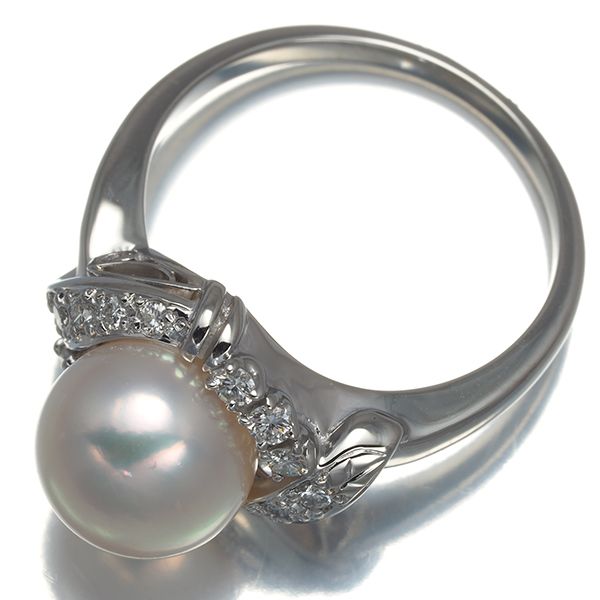 MIKIMOTO - ミキモト リング パール 真珠 8.1mm ダイヤ