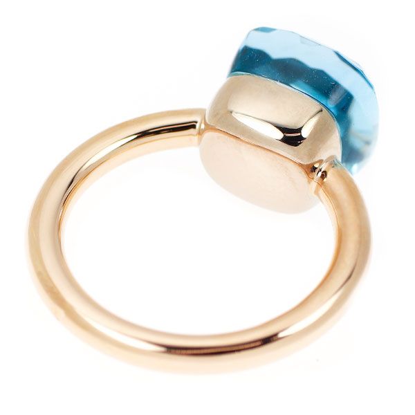 ポメラート K18PG/ K18WG ブルートパーズ リング ヌード クラシック  