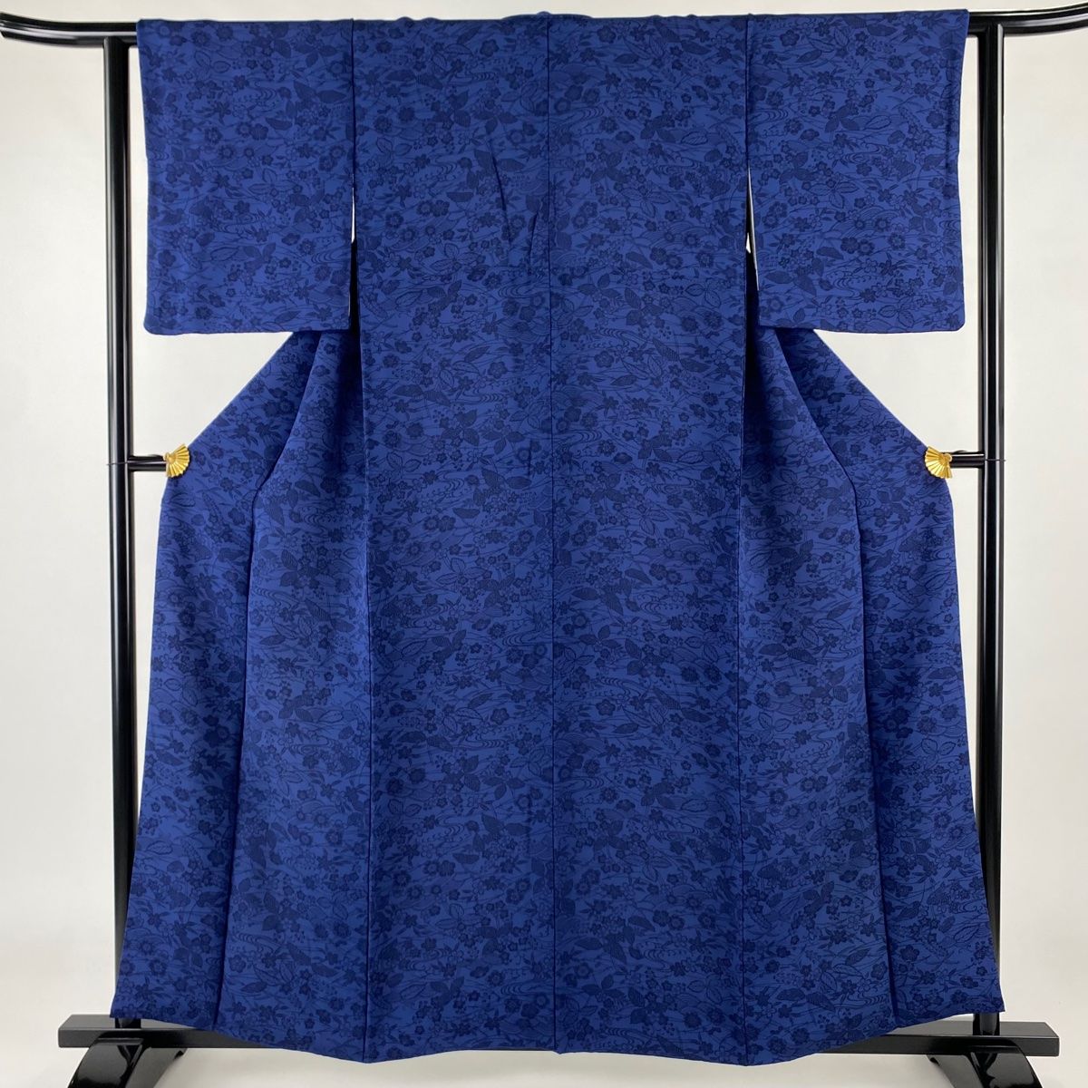 美品 江戸小紋 身丈158cm 裄丈64cm M 袷 万筋 茶色 正絹 名品