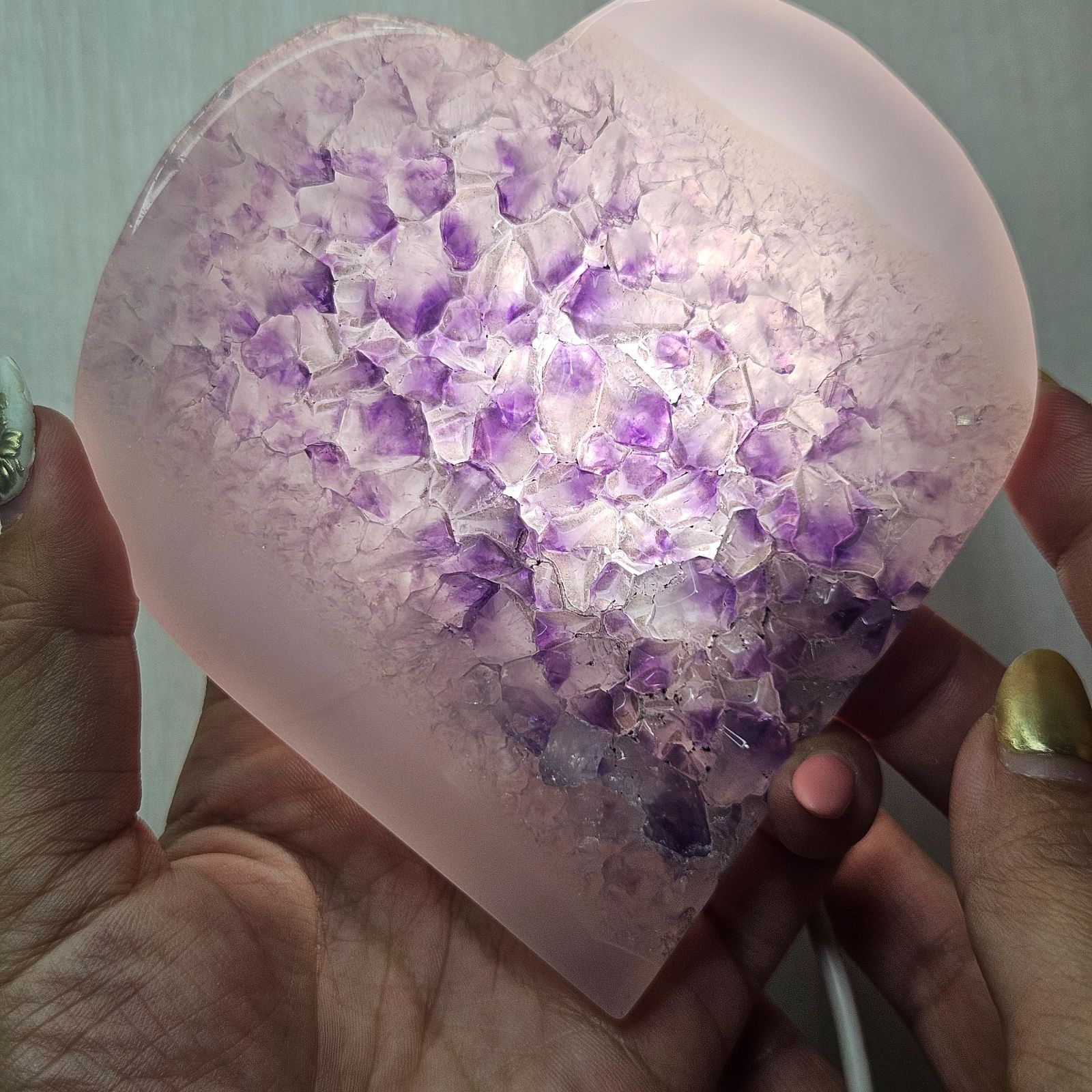 アメジストアゲート✨ハート♥️カービング✨ - メルカリ