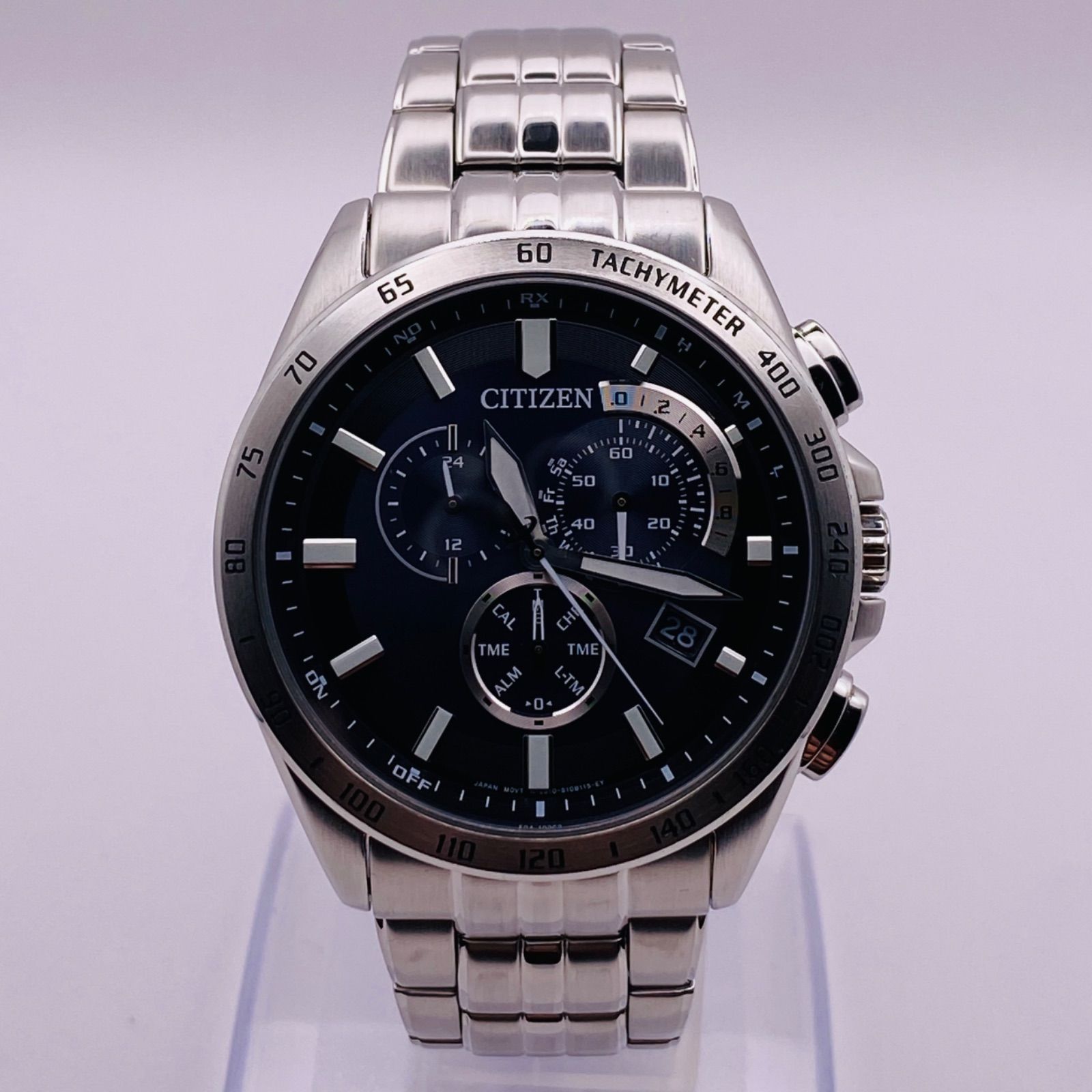 T293）美品 稼動品 CITIZEN シチズン 電波ソーラー ECO-DRIVE クロノ