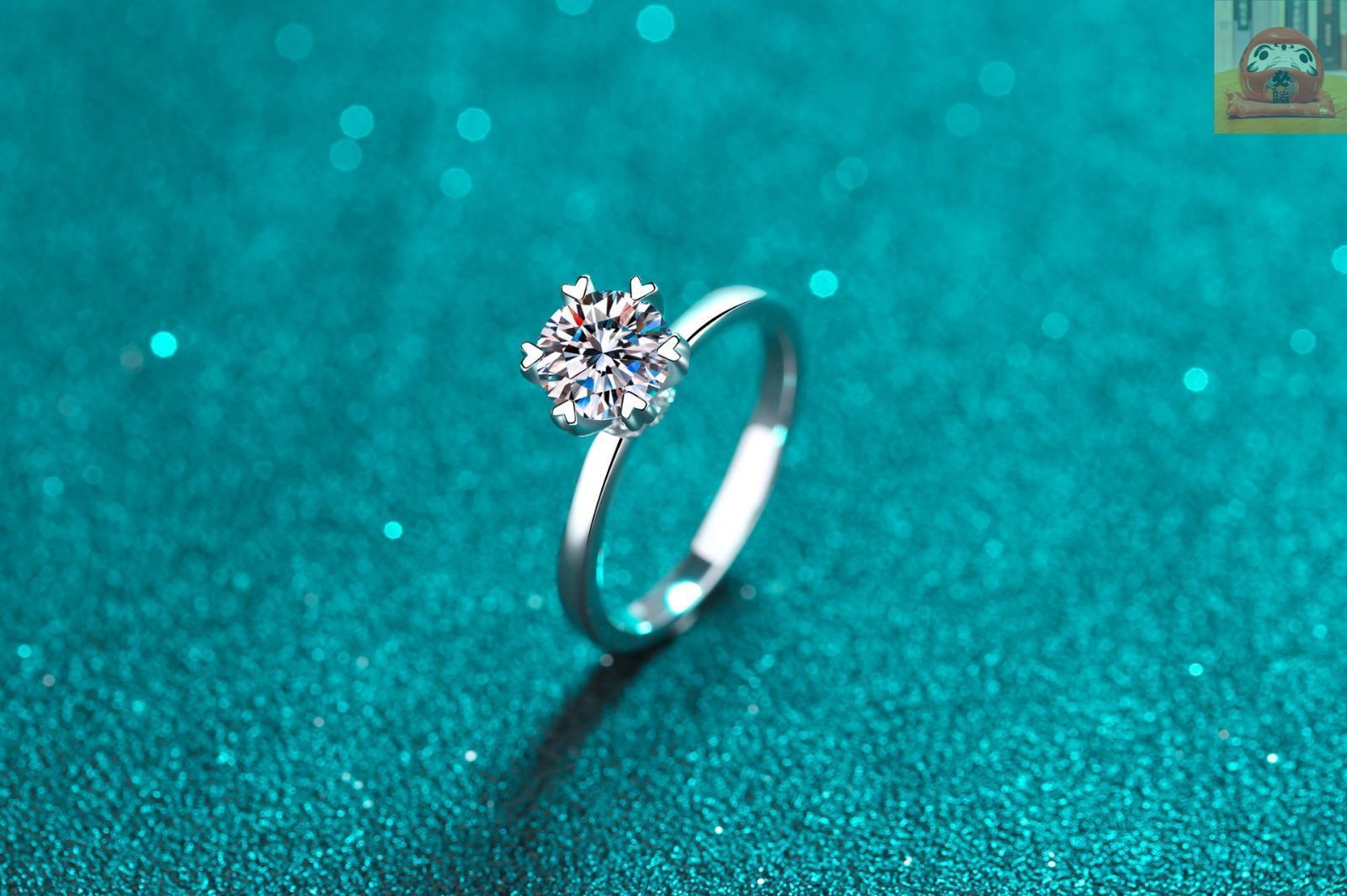 リング 指輪 モアサナイト 0.5ct シルバー925 人工ダイヤモンド