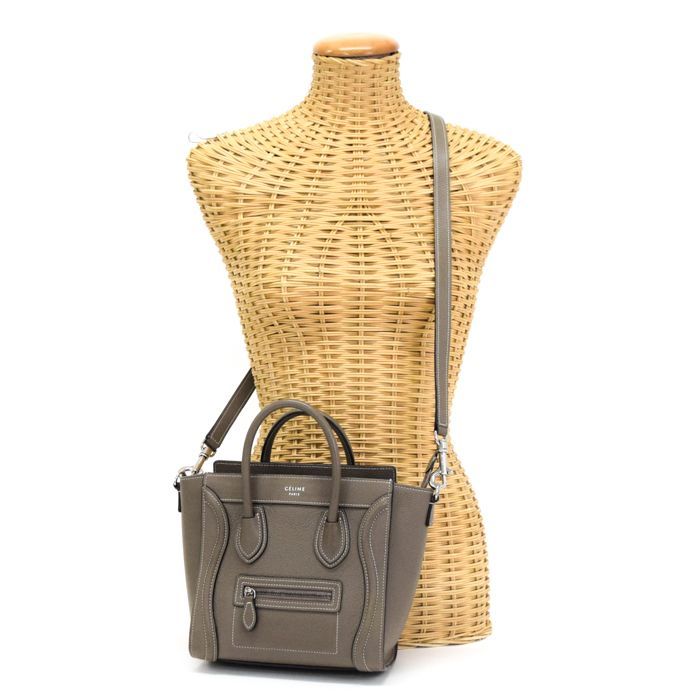 正規品】セリーヌceline ラゲージナノショルダードラムドカーフ