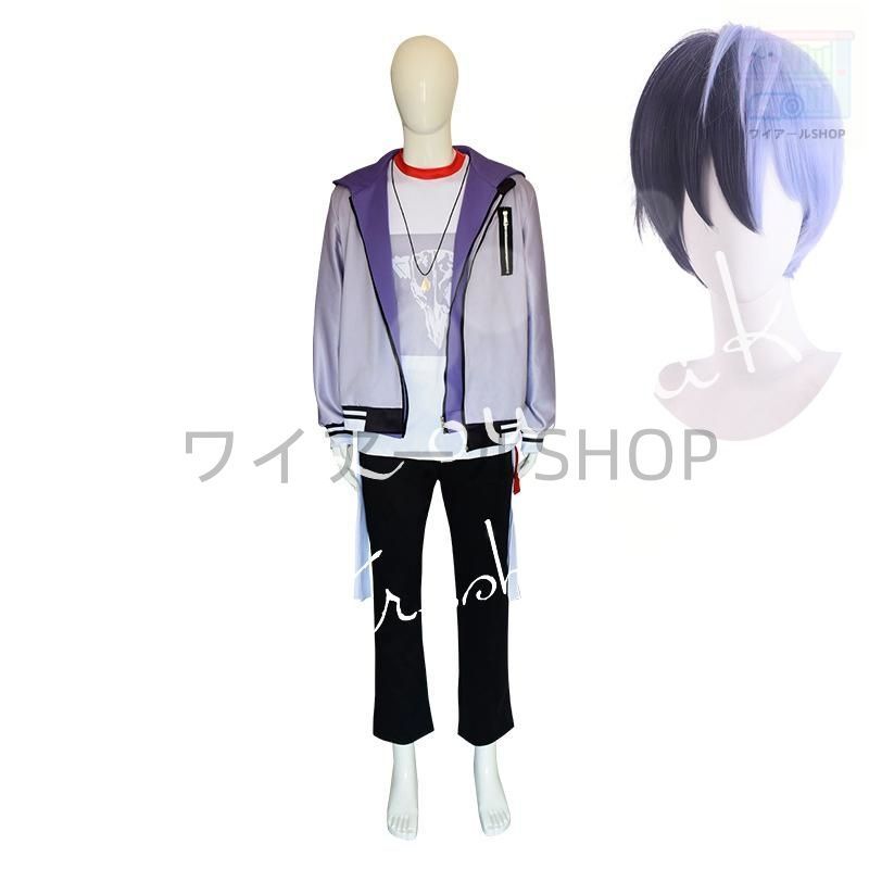 プロジェクトセカイ カラフルステージ 風 青柳 冬弥 しらいし あん コスプレ衣装 ウィッグcos靴 cosplay コスチューム ハロウィン 演出服