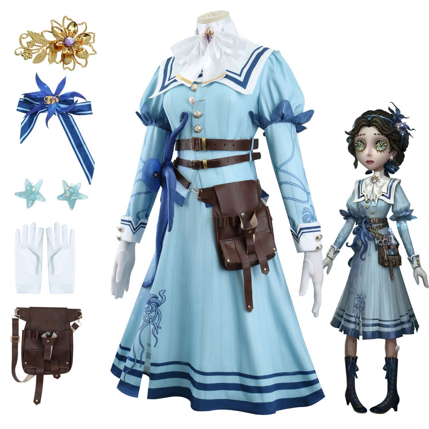 第五人格 コスプレ衣装 医師 ゲーム同款 ドレスセット 二次元仮装 女性用 豪華アクセサリー付き 高品質 イベント ハロウィン パ