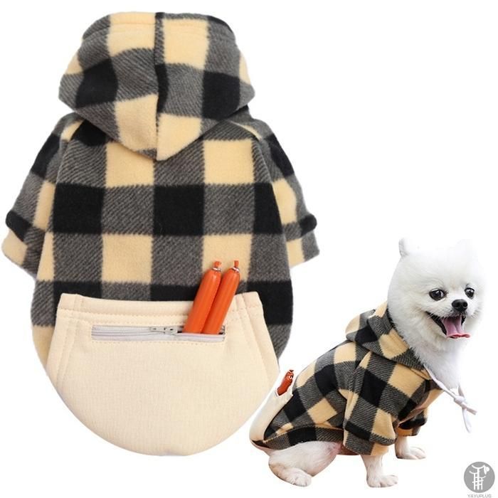 犬服 猫服　チェック柄 帽子付き Amazon.co.jp: ペット服 Stitch スティッチ 犬服 猫服 パーカー