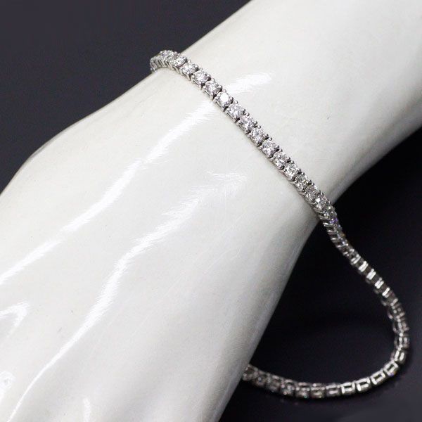 K18WG ダイヤモンド テニス アンクレット 6.50ct - メルカリ
