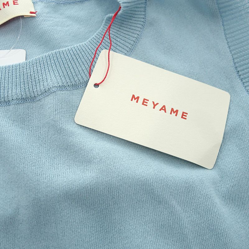 メヤメ/MEYAME COTTON KNIT SLEEVELESS ニット ノースリーブ