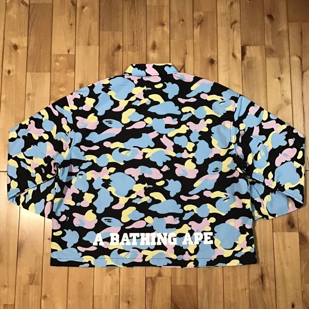 ☆XL☆ New multi camo coach jacket a bathing ape BAPE cotton candy 