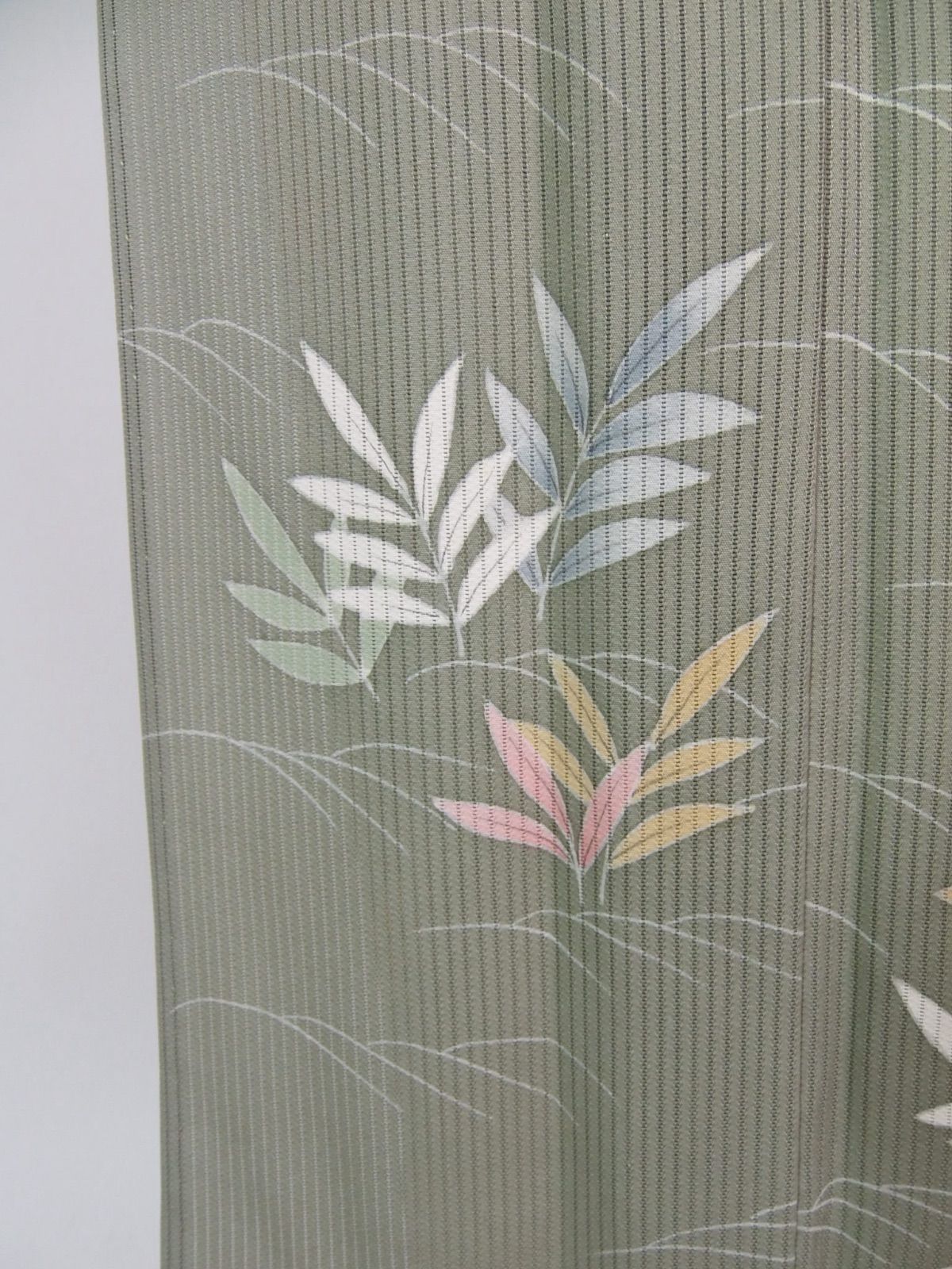 極美品 夏着物 縦絽 色留袖 一つ紋 丸に木瓜紋 茶屋辻文様 正絹