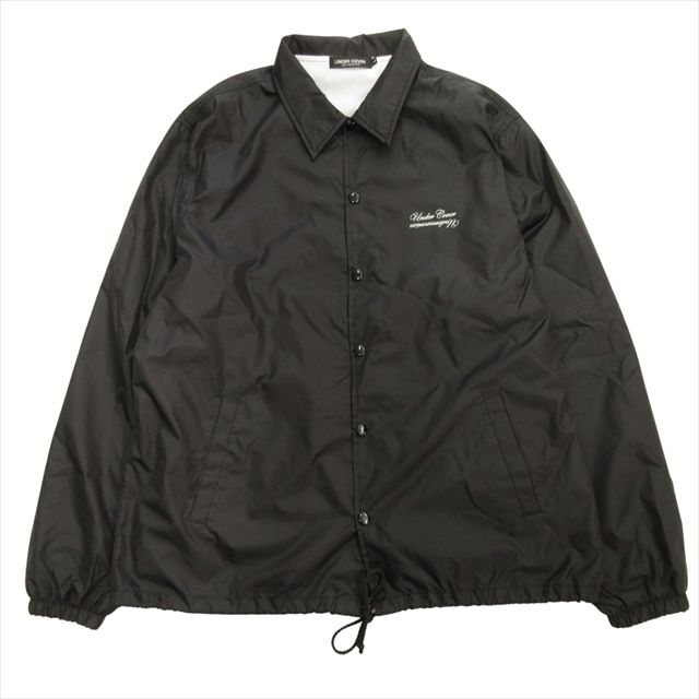 14aw アンダーカバー UNDERCOVER Uロゴ コーチジャケット U LOGO COACH JACKET ブルゾン プリント ナイロン L 黒 ブラック メンズ