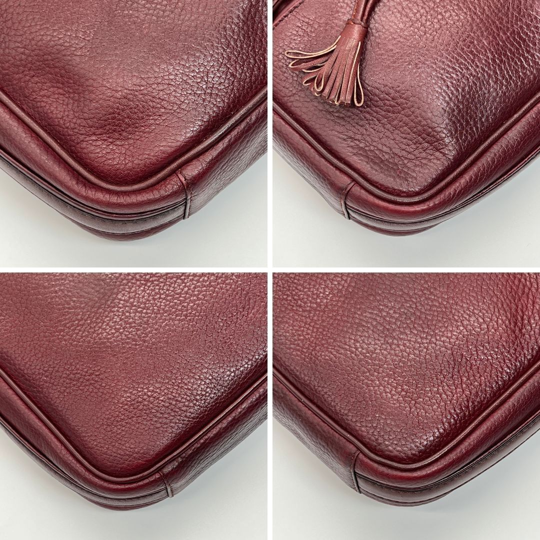 美品 Cartier ショルダーバッグ マスト ポーチ サッチェル シボ革 