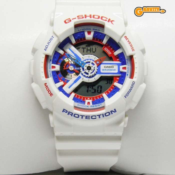 CASIO(カシオ)G-SHOCK(ジーショック)Gショック GA-110TR-7AJF ホワイト・トリコロールカラー【美中古】 - メルカリ