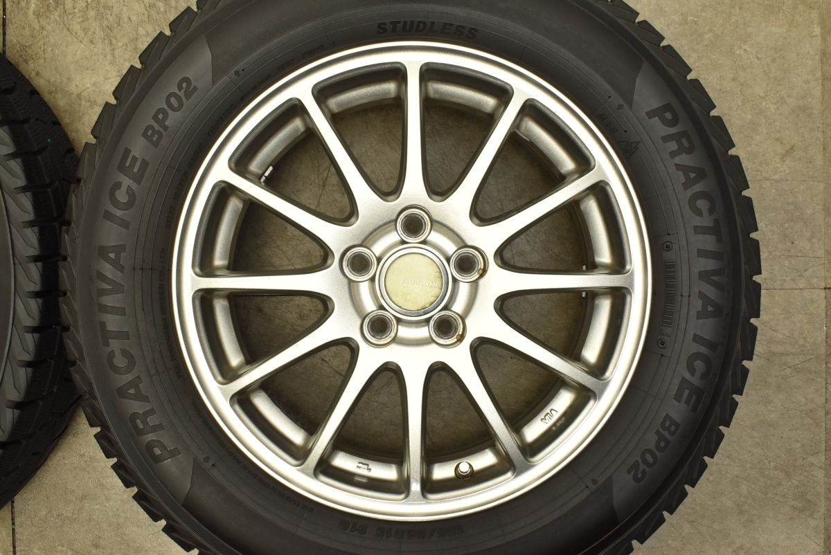 バリ溝】エコフォルム 15in 6J +45 PCD100 プラクティバアイス