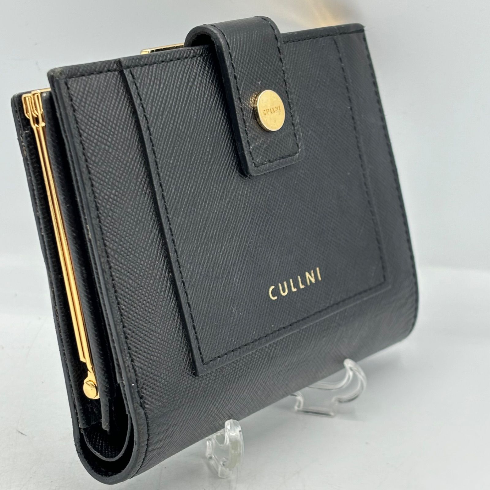 CULLNI クルニ 未使用近い 折り財布 レザー 牛革 がま口