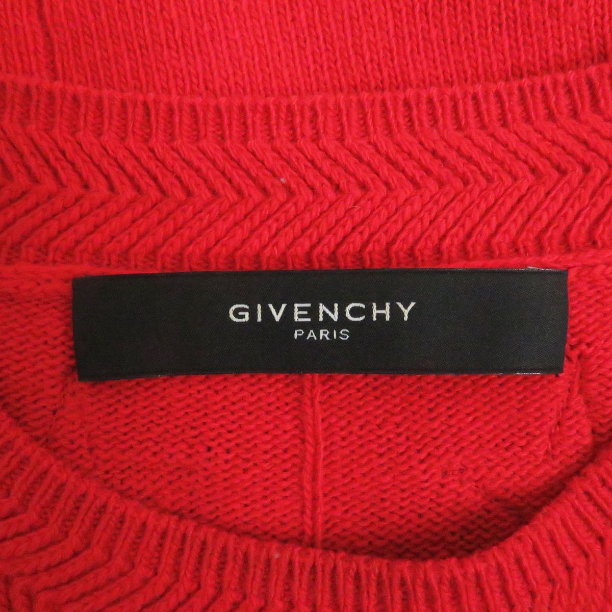 美品□GIVENCHY/ジバンシィ スターパッチ ウール クルーネック 長袖