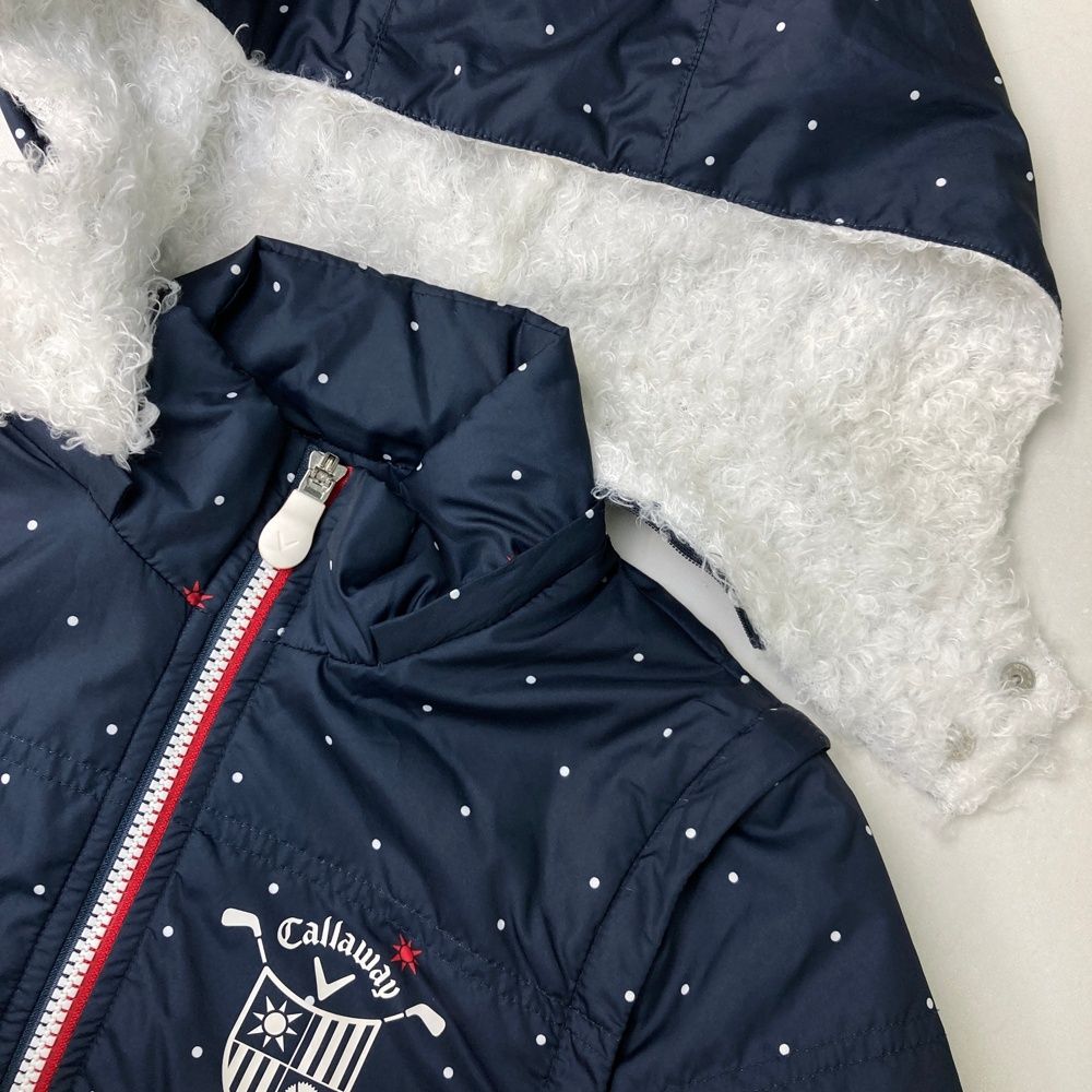 キャロウェイ　フード脱着可付　中綿入　ワンピース　М　グレー サイズ：M CALLAWAY キャロウェイ フード着脱 2way 中綿ワンピース