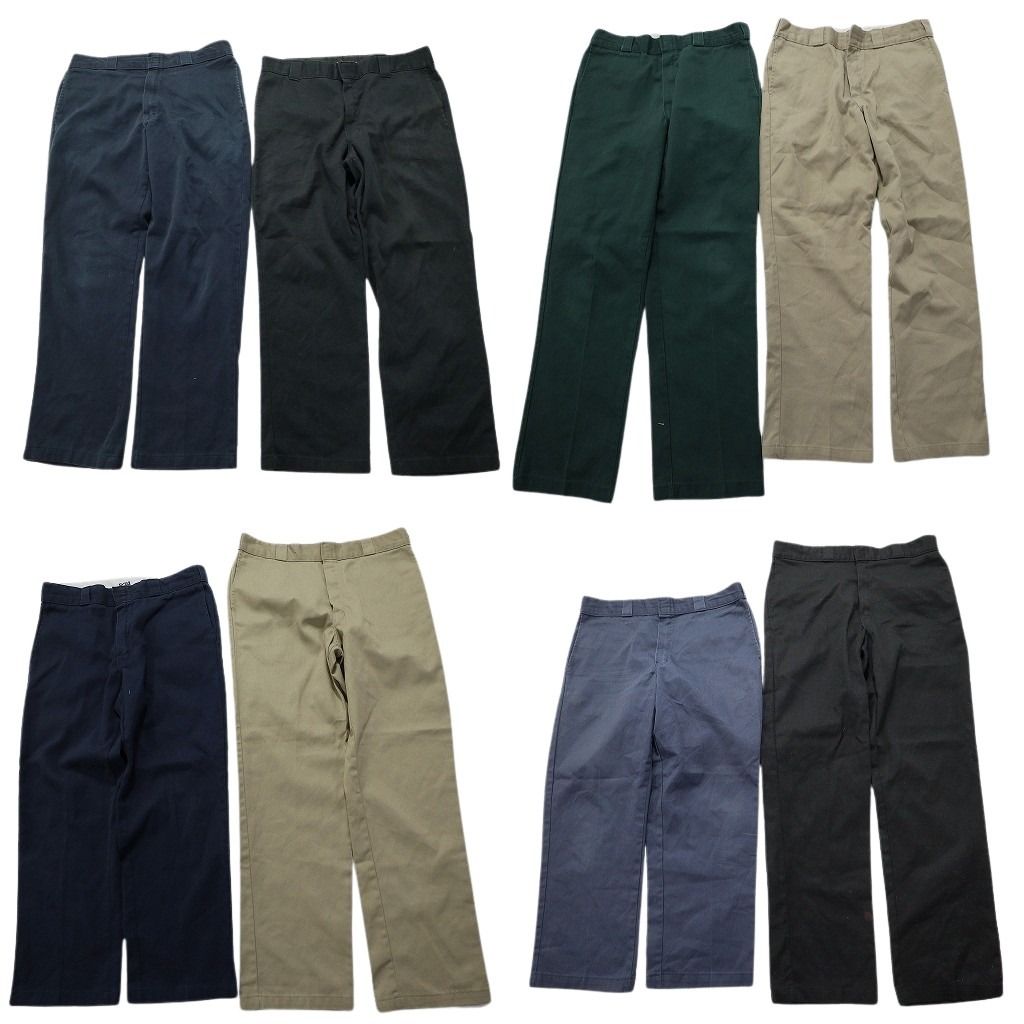 古着卸 ディッキーズ DickieS 874 ワーク パンツ 8枚セット メンズ 36 |34 ベージュ ブラック ワーク 古着 MZ7526