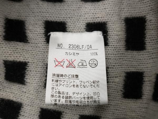 タグ付き カシミヤ100% Black&White ブラック アンド ホワイト 品番