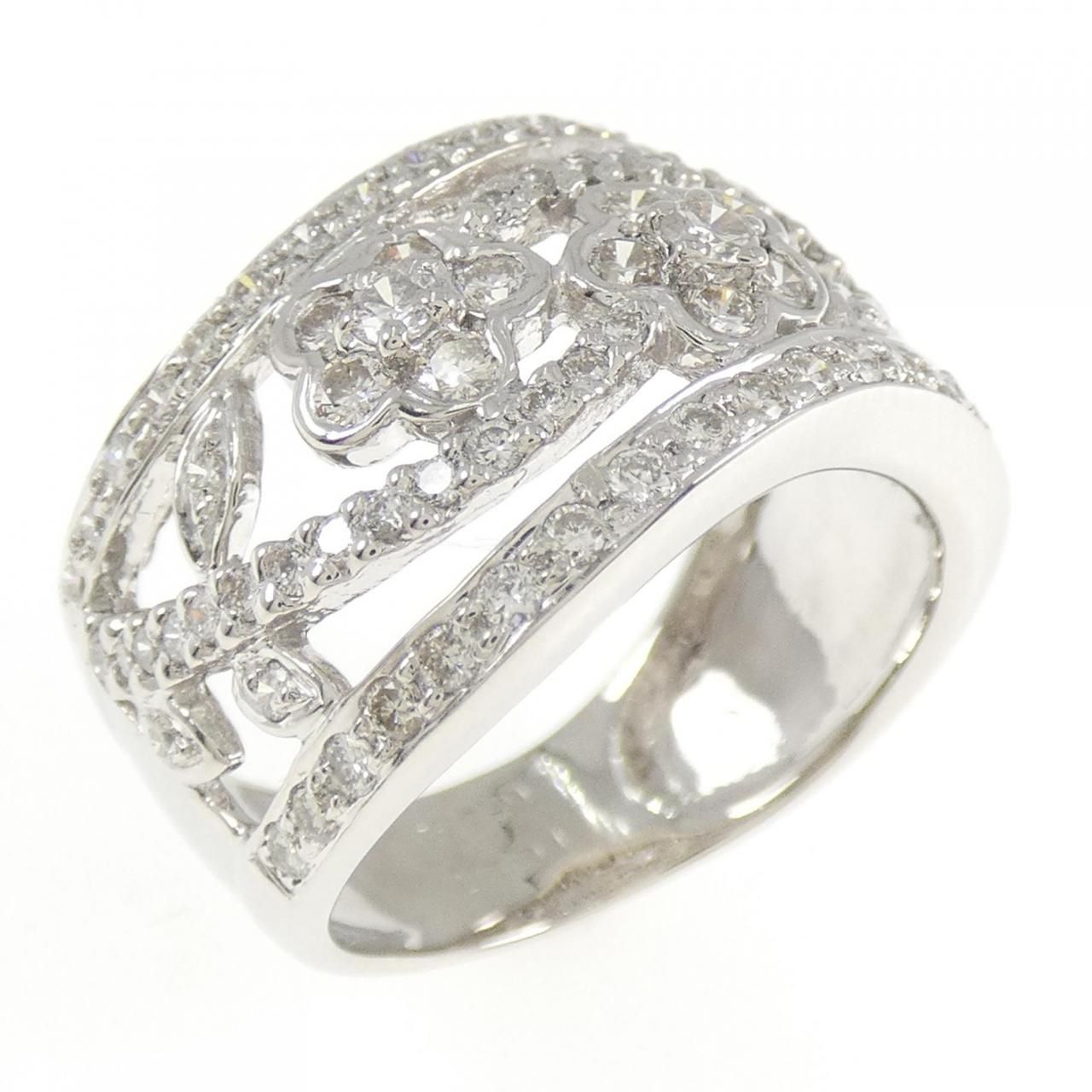 PT900 フラワー ダイヤモンド リング 1.01CT