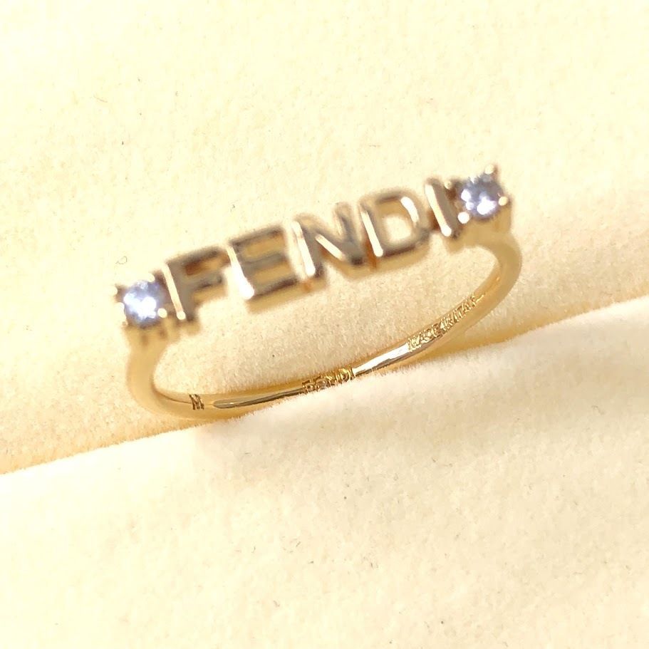 未使用 FENDI フェンディ レタリングロゴ リング アクセサリー 指輪 Mサイズ 8AH393 6DM【鑑定済み】 - メルカリ