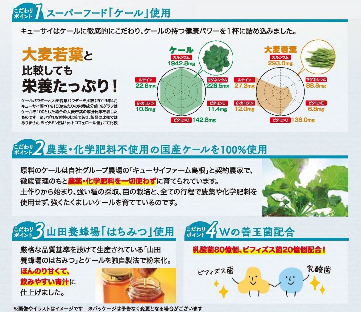 【特典あり】キューサイ粉末青汁 ケール青汁善玉菌プラス〔正規販売店〕