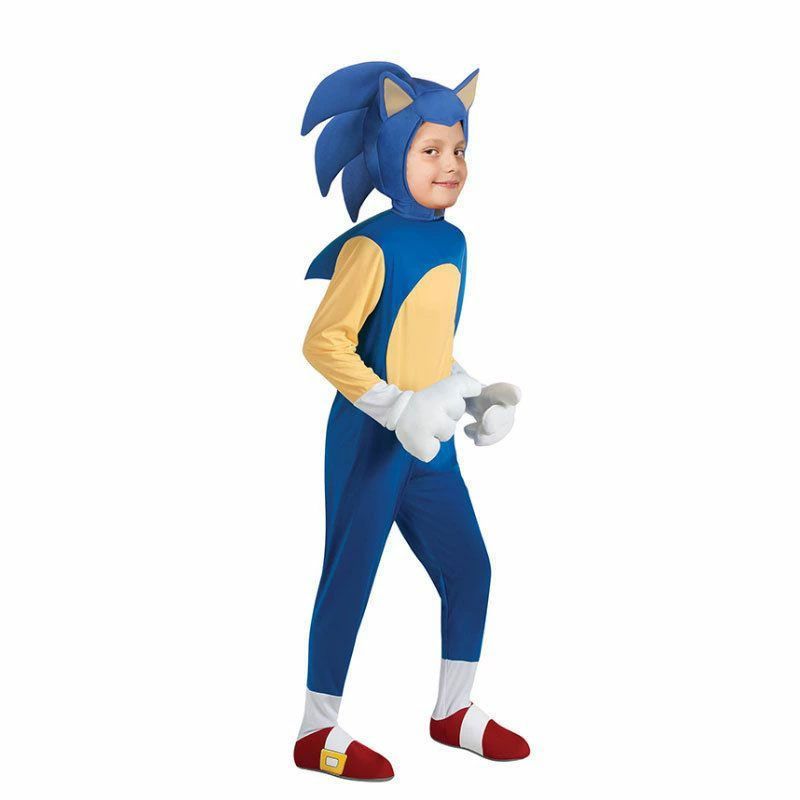 キッズ ソニック Sonic 風 コスプレ 3点セット ブルー 連体服 タイツ