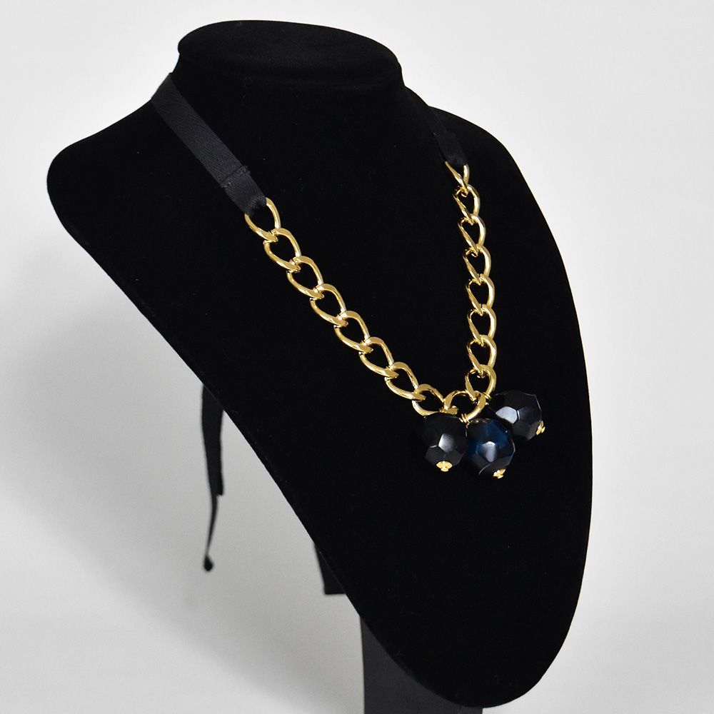 アウトレット】 マルニ ネックレス レディース 黒 リボン アウトレット】 マルニ ネックレス レディース 黒 リボン