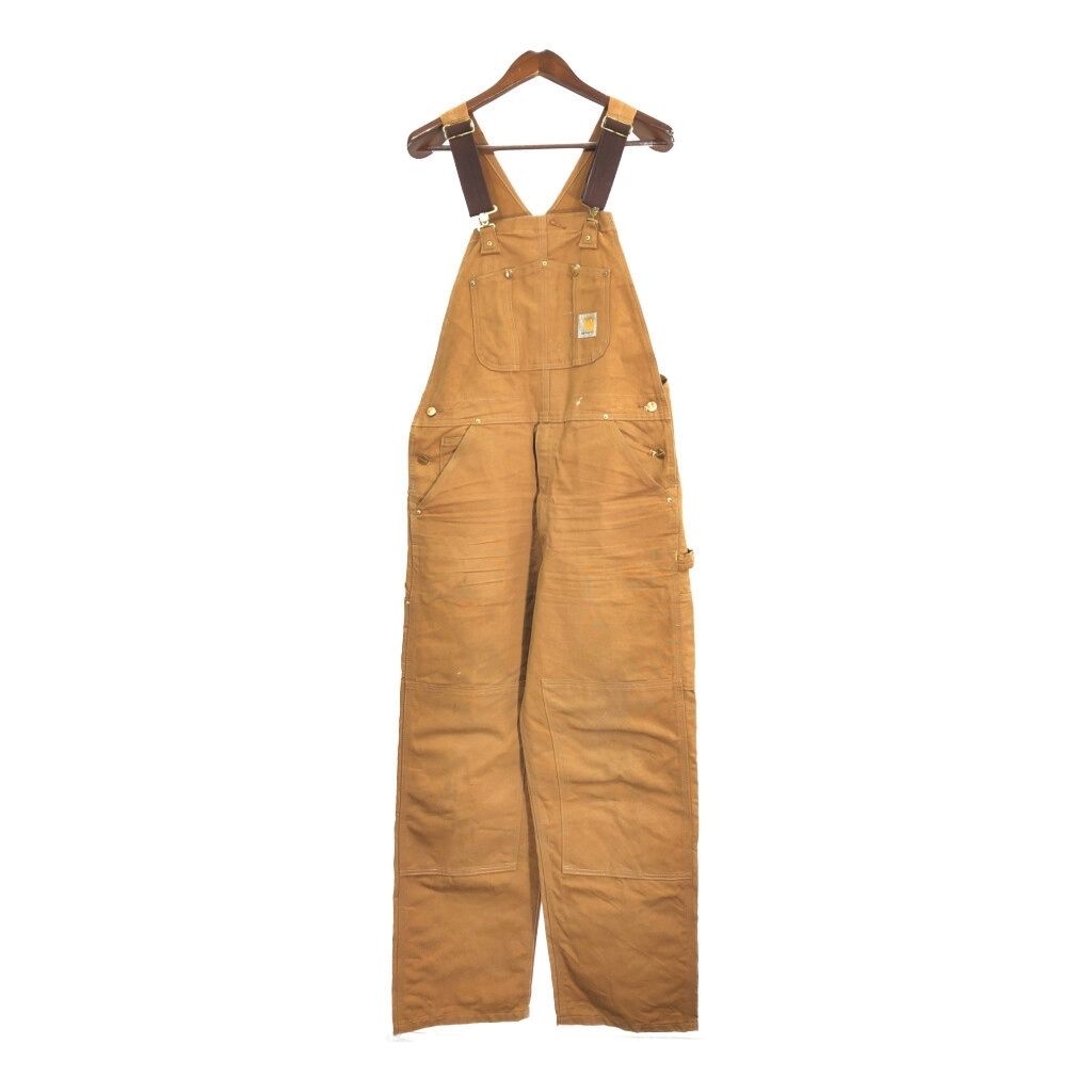 Carhartt カーハート オーバーオール ワーク ライトブラウン(メンズ) 中古 古着 S2181