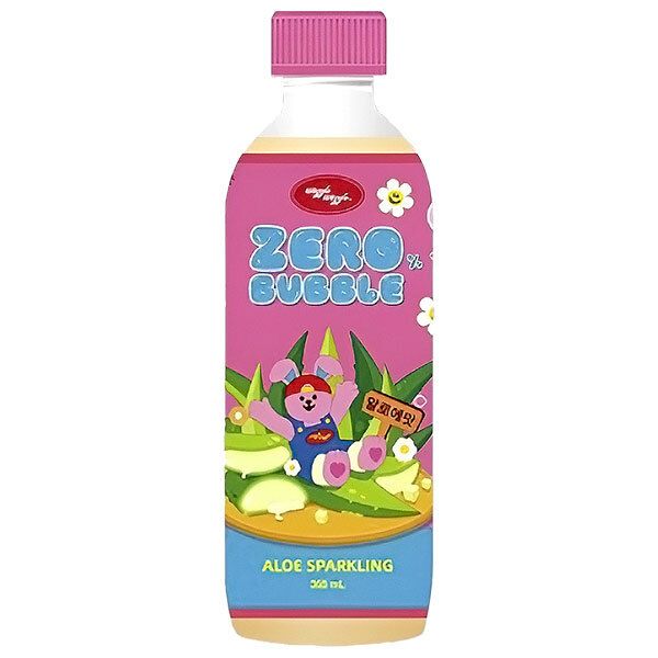 JNグローバル ウィグルウィグル ZEROバブル アロエ 355ml×24本入× 2ケース | 送料無料 炭酸飲料 韓国 Wiggle Wiggle 糖質ゼロ カロリー ゼロ ブリングブースター