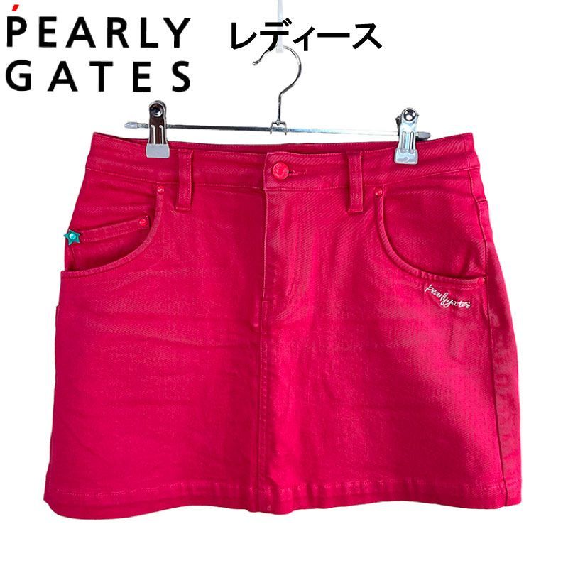 PEARLY GATES パーリーゲイツ ストレッチ スカート 1 ピンク スター