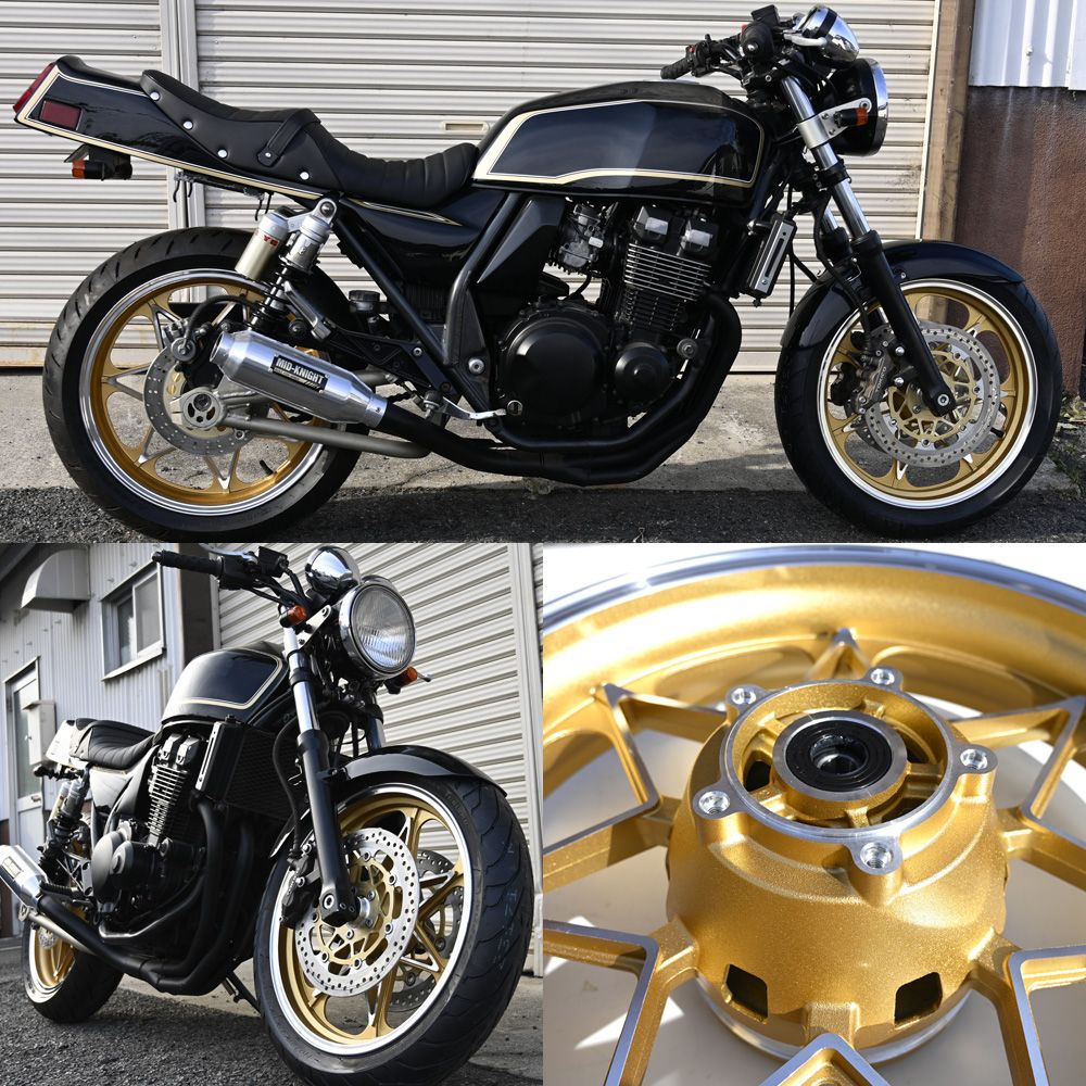 ZRX400 ZRX400II キャストホイール ゴールド 18インチ 前後セット