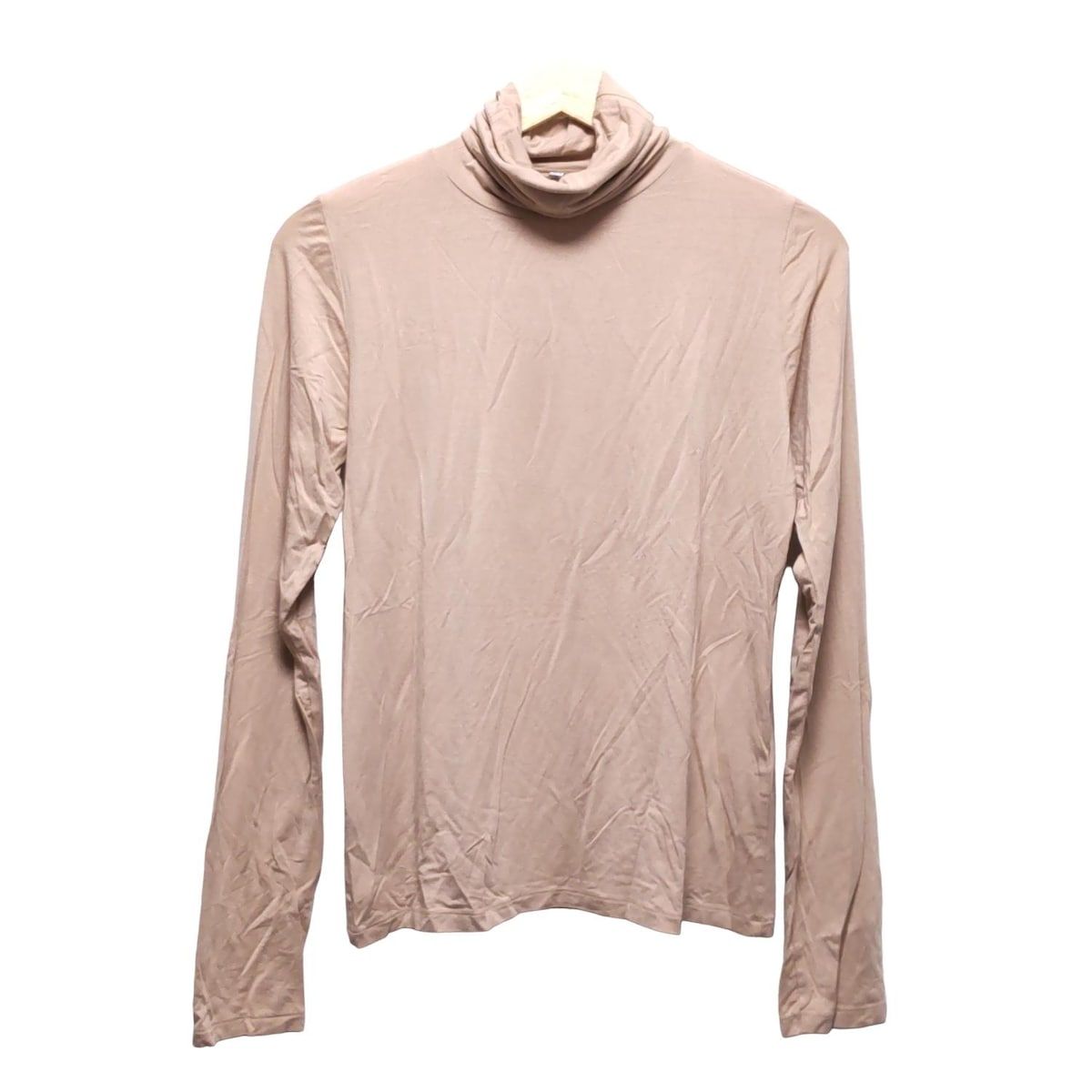 BASERANGE ベースレンジ 長袖カットソー サイズM レディース - ピンクベージュ タートルネック