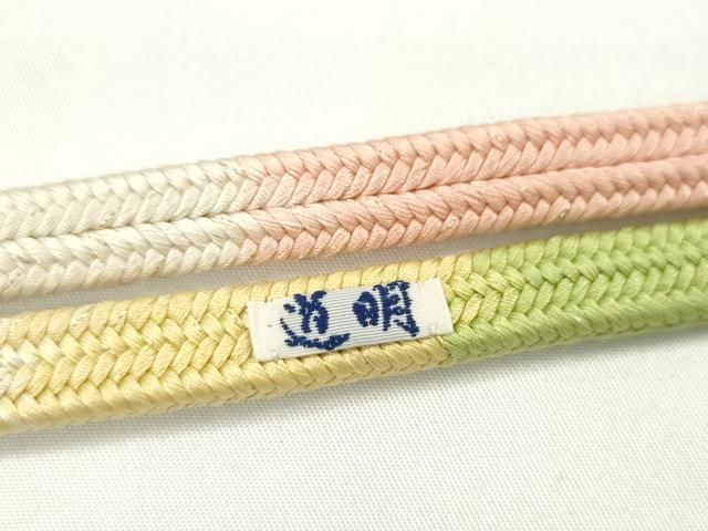 平和屋本店□極上 有職組紐道明 帯締め 冠組 朱色 宮内庁御用 国立博物館