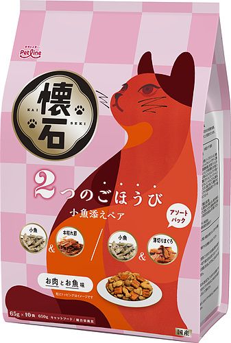 同梱不可 10個セット ペットライン 懐石 2つのごほうび 小魚添えペア650g