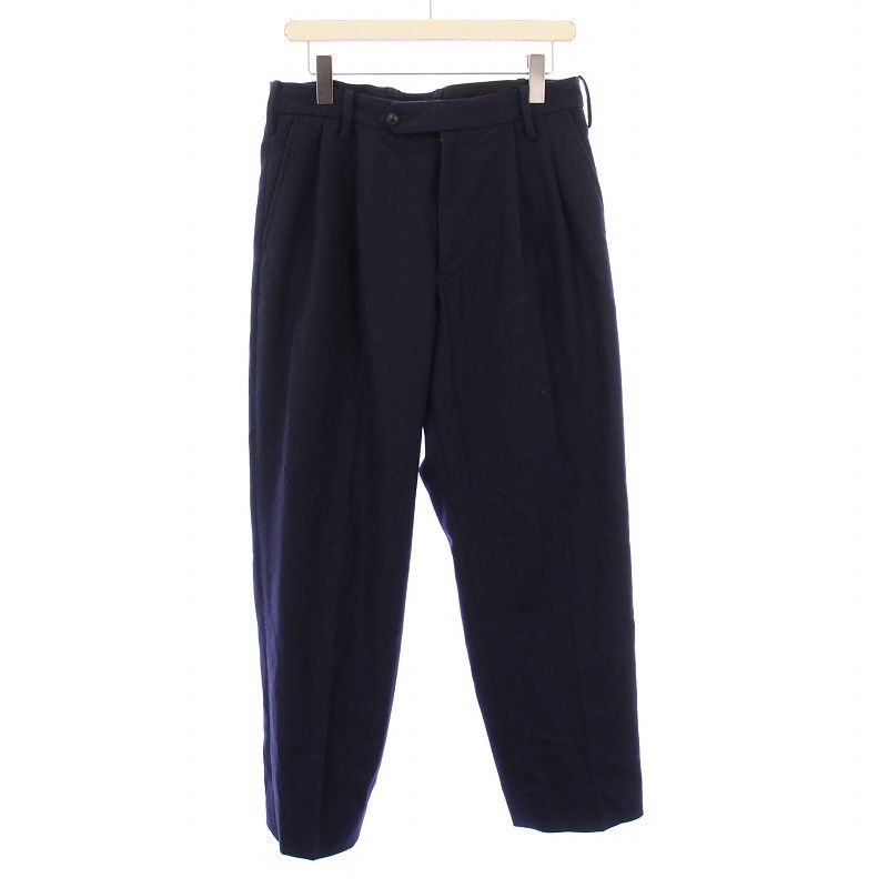 コモリ COMOLI フラノバックストラップパンツ テーパード