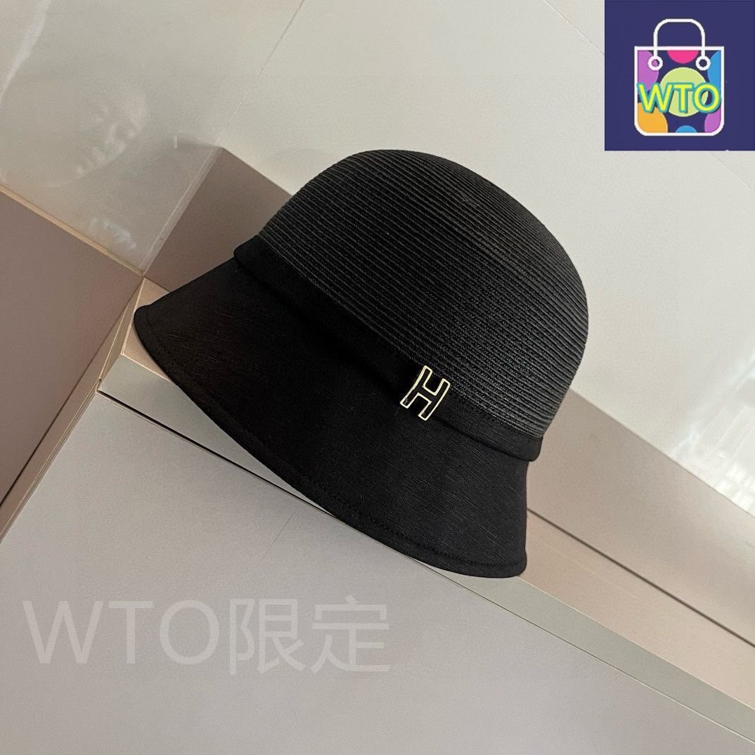 アニマルプリントがミックスされた日除け用ストローハット 頭囲