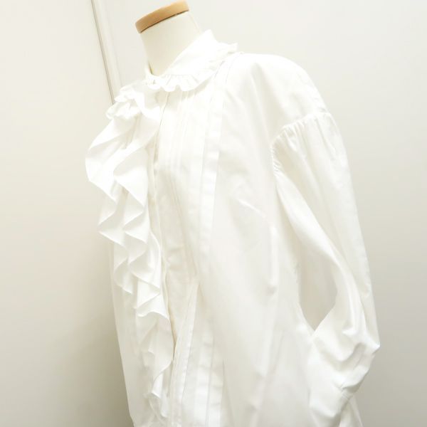 Simone Rocha フリル ブラウス ホワイト ＃UK4 長袖 シャツ 刺繍 