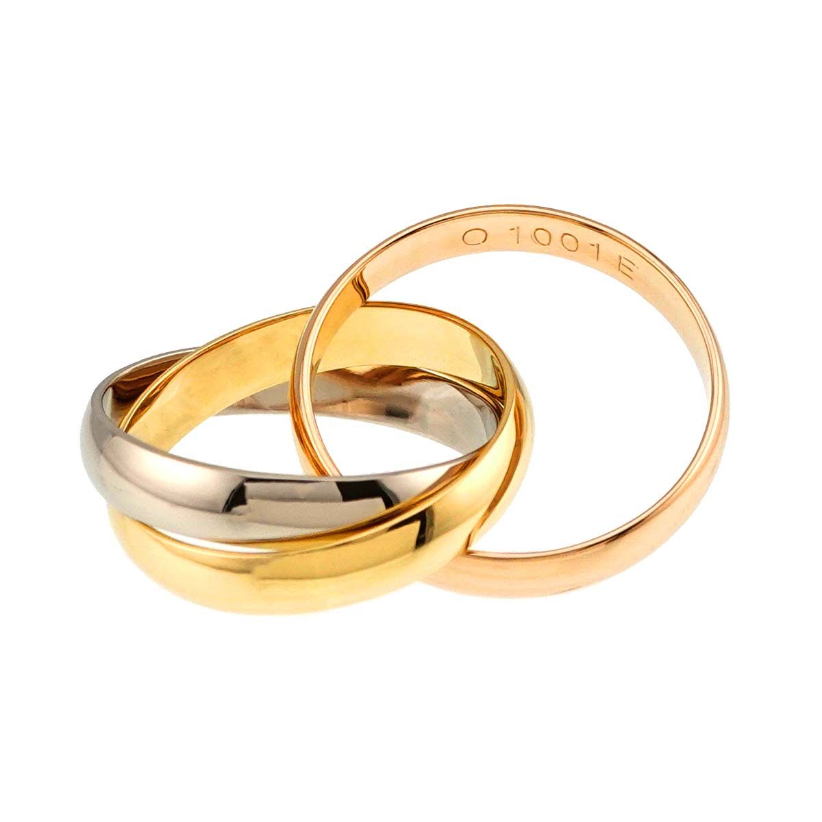 K18 Cartier カルティエ トリニティリング 48 CARTIER カルティエ トリニティ SM #47 現行モデル リング・指輪