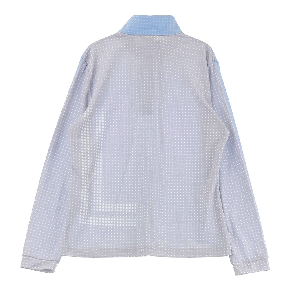 美品【LANVINSPORT】ランバンスポール42 長袖 ジップ ゴルフ サイズ：42 LANVIN SPORT ランバン スポール ハーフジップ 長袖T