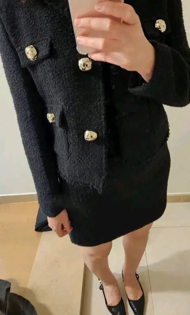 Mango ツイード ジャケット スカート セット