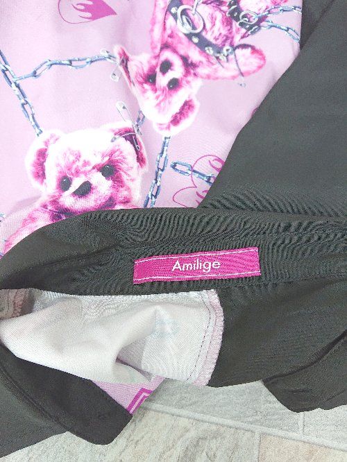 ◇ Amilige アミリージュ 長袖 シャツ 表記なし ブラック ピンク レディース メンズ P 