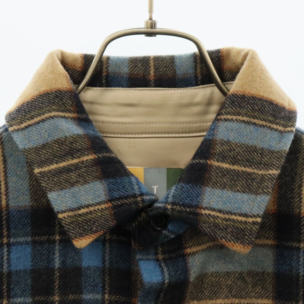 KITH (キス) 21AW Wool Flannel Shirt ロゴ刺繍ウールネルシャツ 長袖  
