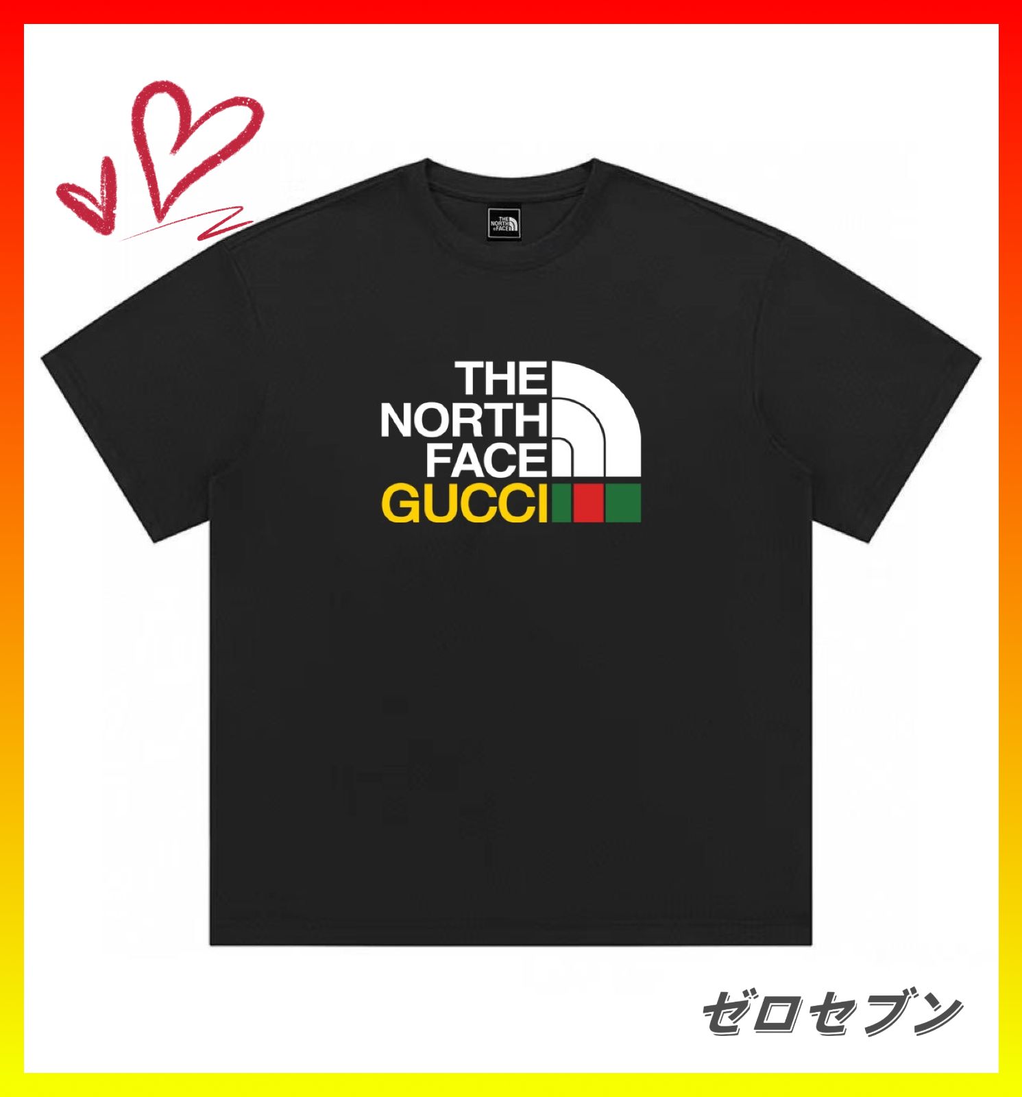 The North Face x Gucciノースフェイス連名グッチクルーネック半袖Tシャツ男女同型 - メルカリ